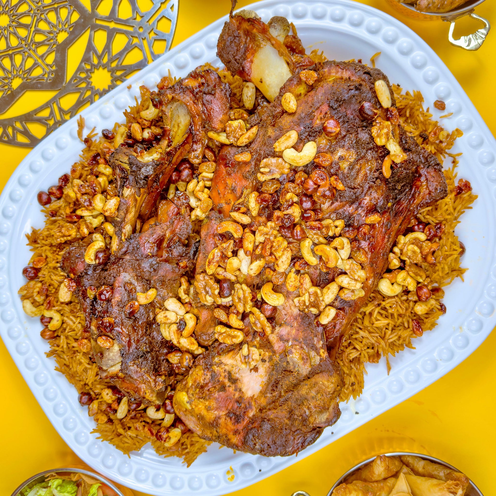 Veal Shoulder with Roz Khalta (fragrant Rice with Nuts)