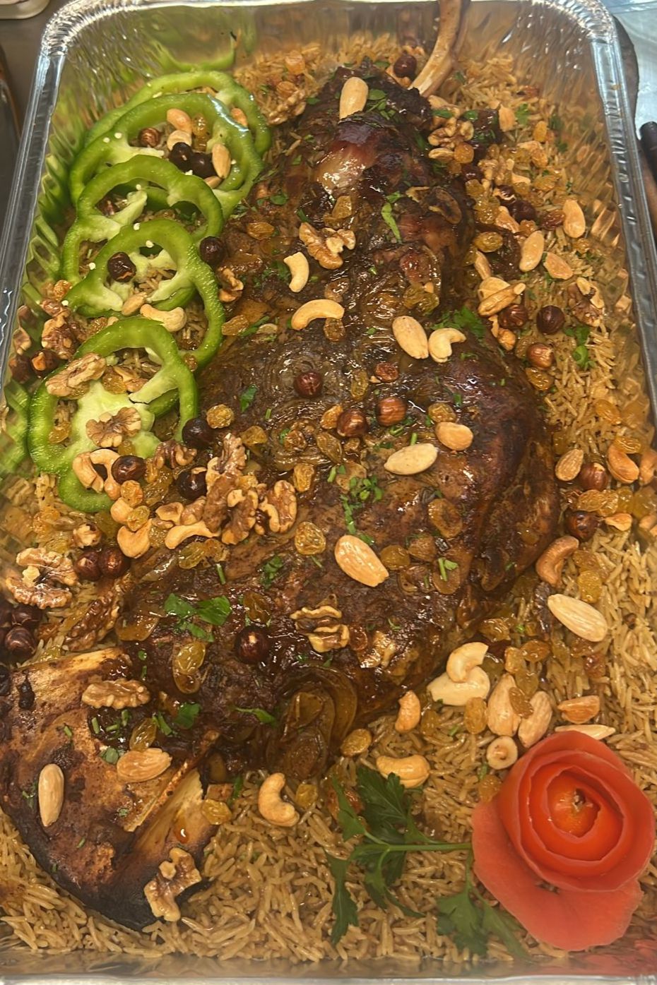 Slow-Roasted Half Lamb with Roz Khalta