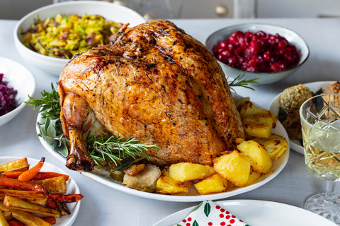 Succulent Turkey Crown with Golden Roast Potatoes (Serves 4-6)