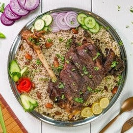 Whole Roast Leg of Lamb with Egyptian Fragrant Rice